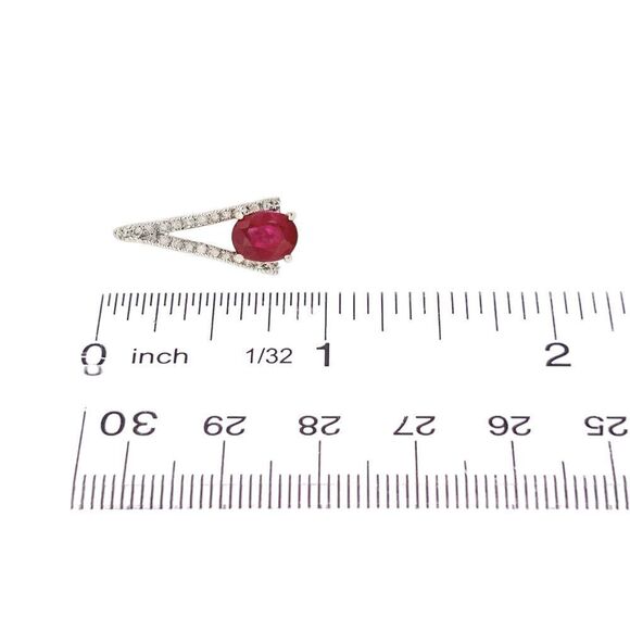 Natural Tourmaline Diamond Dangle Stud Earrings 0.75" 14k White Gold 2.48 TCW - Picture 12 of 13